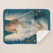  Victoriaans kerstengel Sherpa Deken (Voorkant (horizontaal))