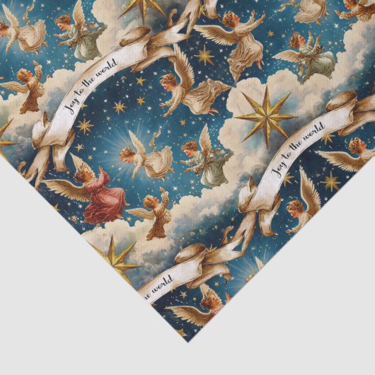 Victoriaans kerstengelen Tissuepapier (Detail)