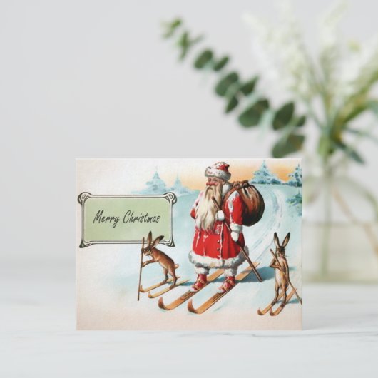  Victoriaans kerstfeest Briefkaart (Staand voorkant)