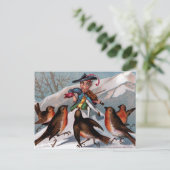  Victoriaans kerstfeest Briefkaart (Staand voorkant)