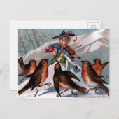  Victoriaans kerstfeest Briefkaart (Voorkant / Achterkant)