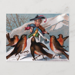 Victoriaans kerstfeest Briefkaart