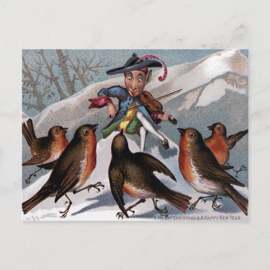  Victoriaans kerstfeest Briefkaart (Voorkant)