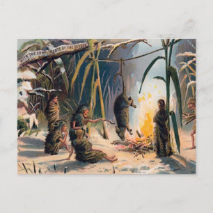  Victoriaans kerstfeest Briefkaart