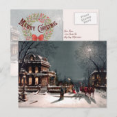 Victoriaans kerstfeest  Briefkaart (Voorkant / Achterkant)