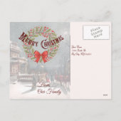 Victoriaans kerstfeest  Briefkaart (Achterkant)