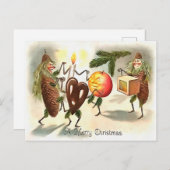  Victoriaans kerstfeest Briefkaart (Voorkant / Achterkant)