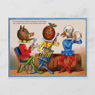  Victoriaans kerstfeest Briefkaart