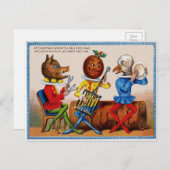  Victoriaans kerstfeest Briefkaart (Voorkant / Achterkant)