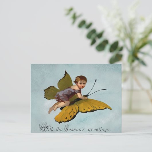  Victoriaans kerstfeest Briefkaart (Staand voorkant)