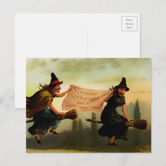  Victoriaans kerstfeest Briefkaart (Voorkant / Achterkant)