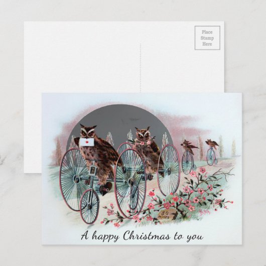 Victoriaans kerstfeest Briefkaart (Voorkant / Achterkant)