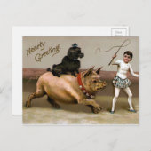  Victoriaans kerstfeest Briefkaart (Voorkant / Achterkant)