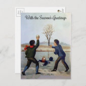 Victoriaans kerstfeest Briefkaart (Voorkant / Achterkant)