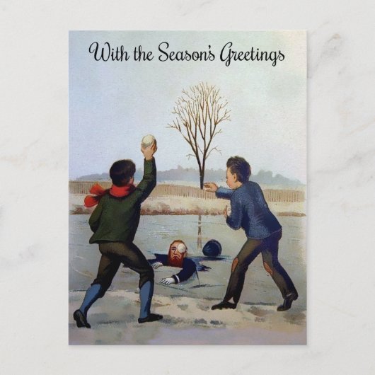 Victoriaans kerstfeest Briefkaart (Voorkant)