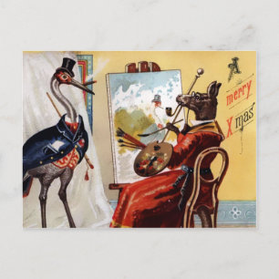  Victoriaans kerstfeest Briefkaart