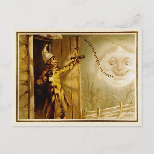  Victoriaans kerstfeest Briefkaart (Voorkant)