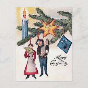 Victoriaans kerstfeest Briefkaart