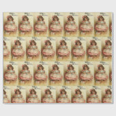  Victoriaans kerstfeest Cadeaupapier (Vlak)