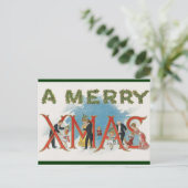  Victoriaans kerstfeest, een feest voor vrolijke f Briefkaart (Staand voorkant)