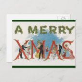  Victoriaans kerstfeest, een feest voor vrolijke f Briefkaart (Voorkant / Achterkant)