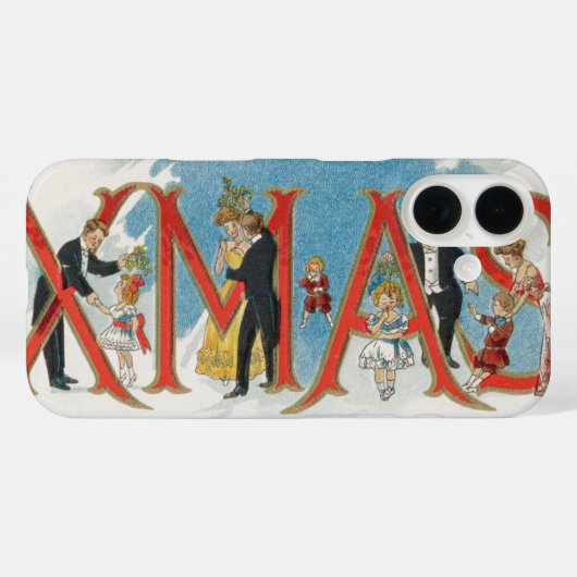 Victoriaans kerstfeest, een feest voor vrolijke f Case-Mate iPhone Case (Achterkant (horizontaal))