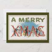  Victoriaans kerstfeest, een feest voor vrolijke f Kaart (Voorkant)