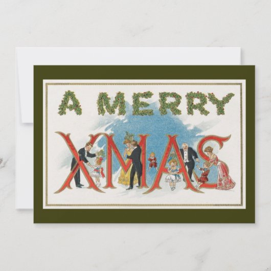  Victoriaans kerstfeest, een feest voor vrolijke f Kaart (Voorkant)