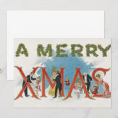  Victoriaans kerstfeest, een feest voor vrolijke f Kaart (Voorkant / Achterkant)