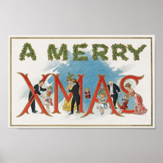  Victoriaans kerstfeest, een feest voor vrolijke f Poster (Voorkant)