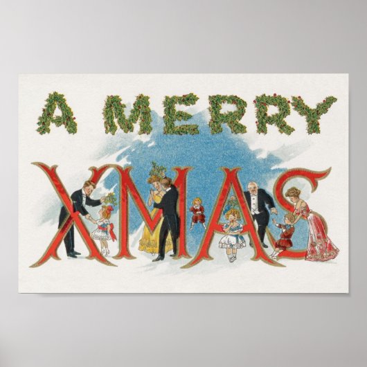  Victoriaans kerstfeest, een feest voor vrolijke f Poster (Voorkant)