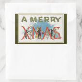 Victoriaans kerstfeest, een feest voor vrolijke f Rechthoekige Sticker (Tas)
