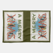  Victoriaans kerstfeest, een feest voor vrolijke f Theedoek (Horizontaal)