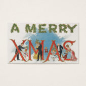 Victoriaans kerstfeest, een feest voor vrolijke f Visitekaartjes (Voorkant)