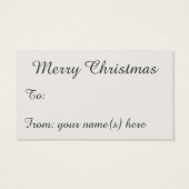 Victoriaans kerstfeest, een feest voor vrolijke f Visitekaartjes (Achterkant)