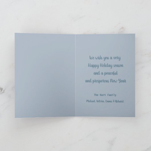  Victoriaans kerstfeest Feestdagen Kaart (Binnen)