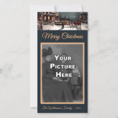 Victoriaans kerstfeest fotokaart feestdagenkaart (Voorkant)