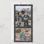 Victoriaans kerstfeest fotokaart feestdagenkaart (Achterkant)