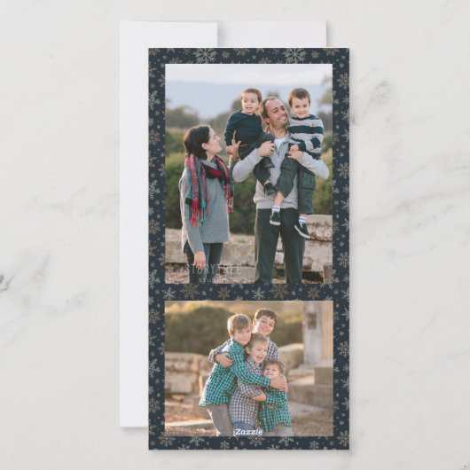 Victoriaans kerstfeest fotokaart feestdagenkaart (Achterkant)