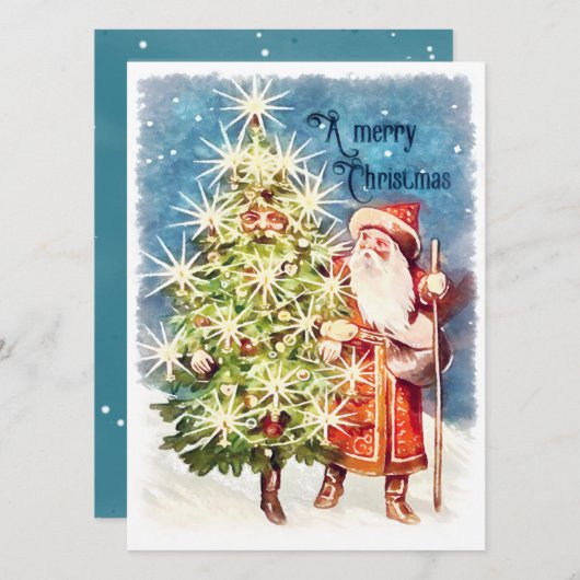  Victoriaans kerstfeest Kaart (Voorkant / Achterkant)