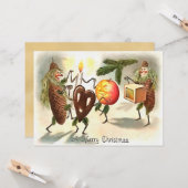  Victoriaans kerstfeest Kaart (Voorkant / Achterkant in situ)