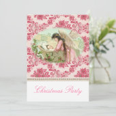 Victoriaans kerstfeest kaart (Staand voorkant)