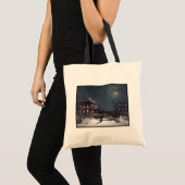Victoriaans kerstfeest met winterfeest tote bag (Voorkant (product))