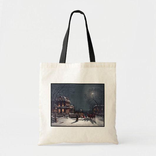 Victoriaans kerstfeest met winterfeest tote bag (Voorkant)