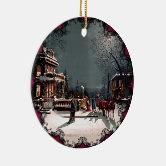 Victoriaans kerstfeest Ornament (Rechts)