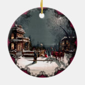 Victoriaans kerstfeest Ornament (Achterkant)