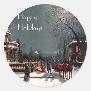 Victoriaans kerstfeest Stickers