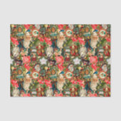 Victoriaans kerstfeest tissuepapier (Voorkant)