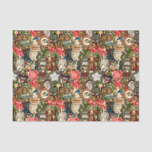Victoriaans kerstfeest tissuepapier (Voorkant)