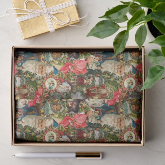 Victoriaans kerstfeest tissuepapier (Geschenk)